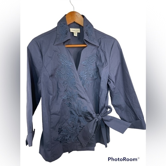 Coldwater Creek wrap blouse - Picture 1 of 5